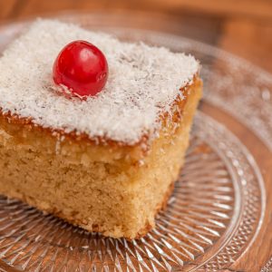 Greek Coconut Cake with Syrup